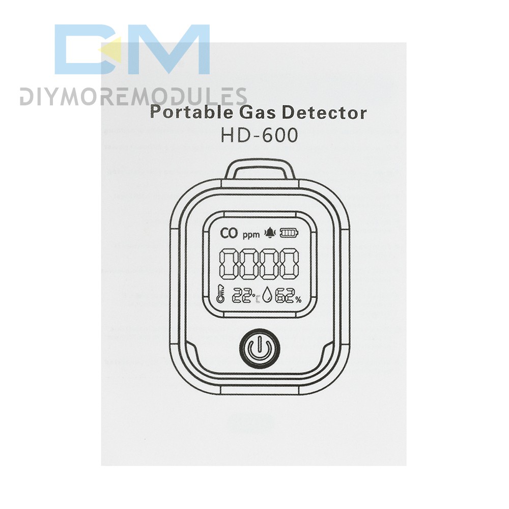 Air Quality Monitor 3-in-1 Carbon Monoxide Detector Temperature Humidity Alarm