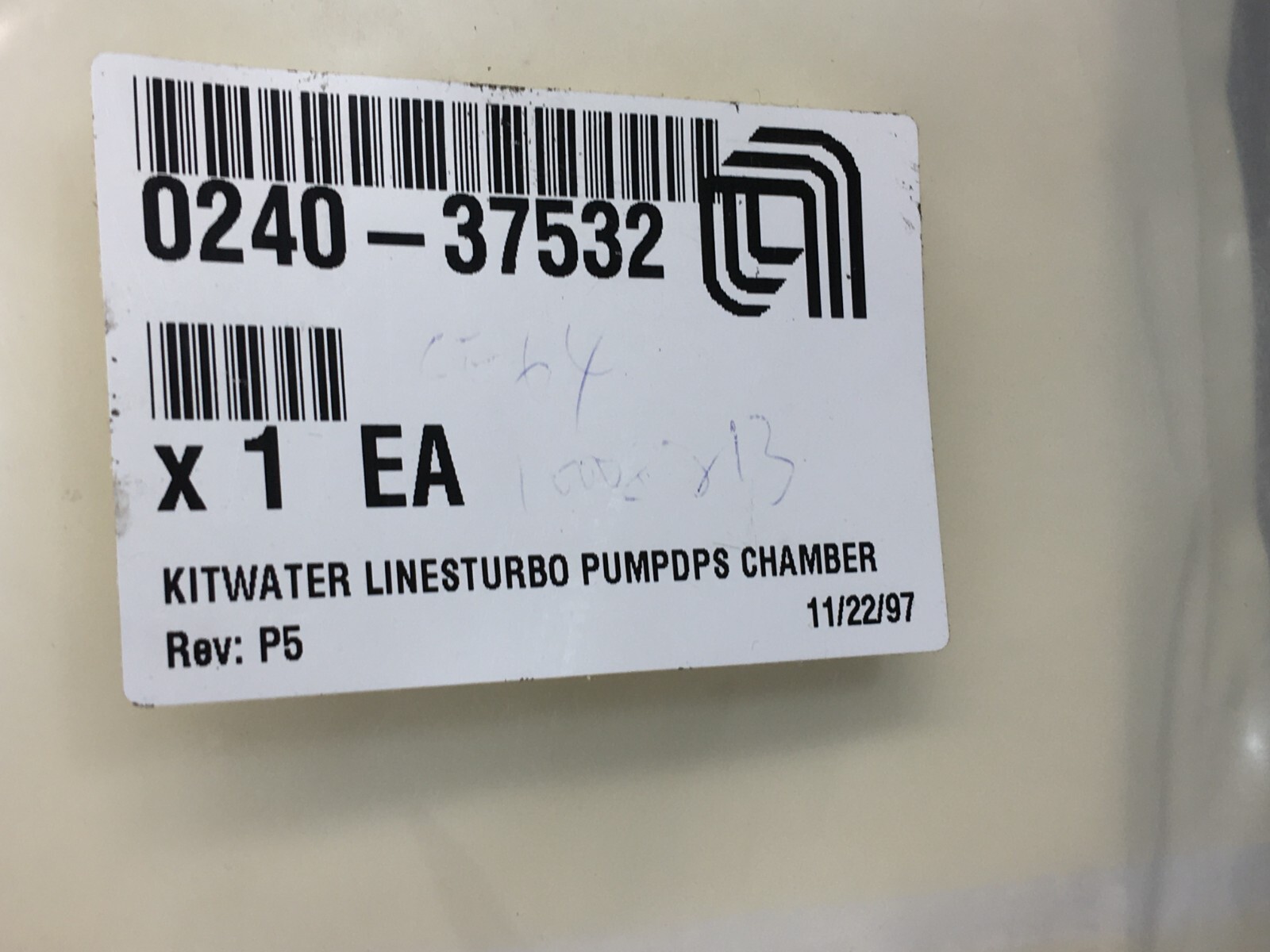 AMAT 0240-37532 Kit, Water Lines, Turbo Pump, DPS Chamber, 0250-10934, 159444