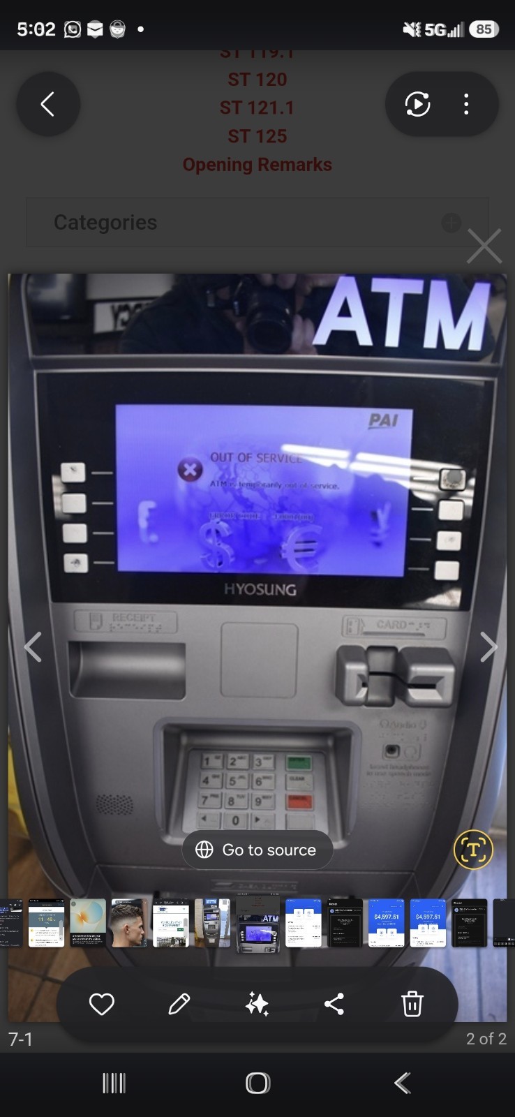 Hyosung PAI ATM Machine Stand Alone Kiosk w/ ATM Sign Topper