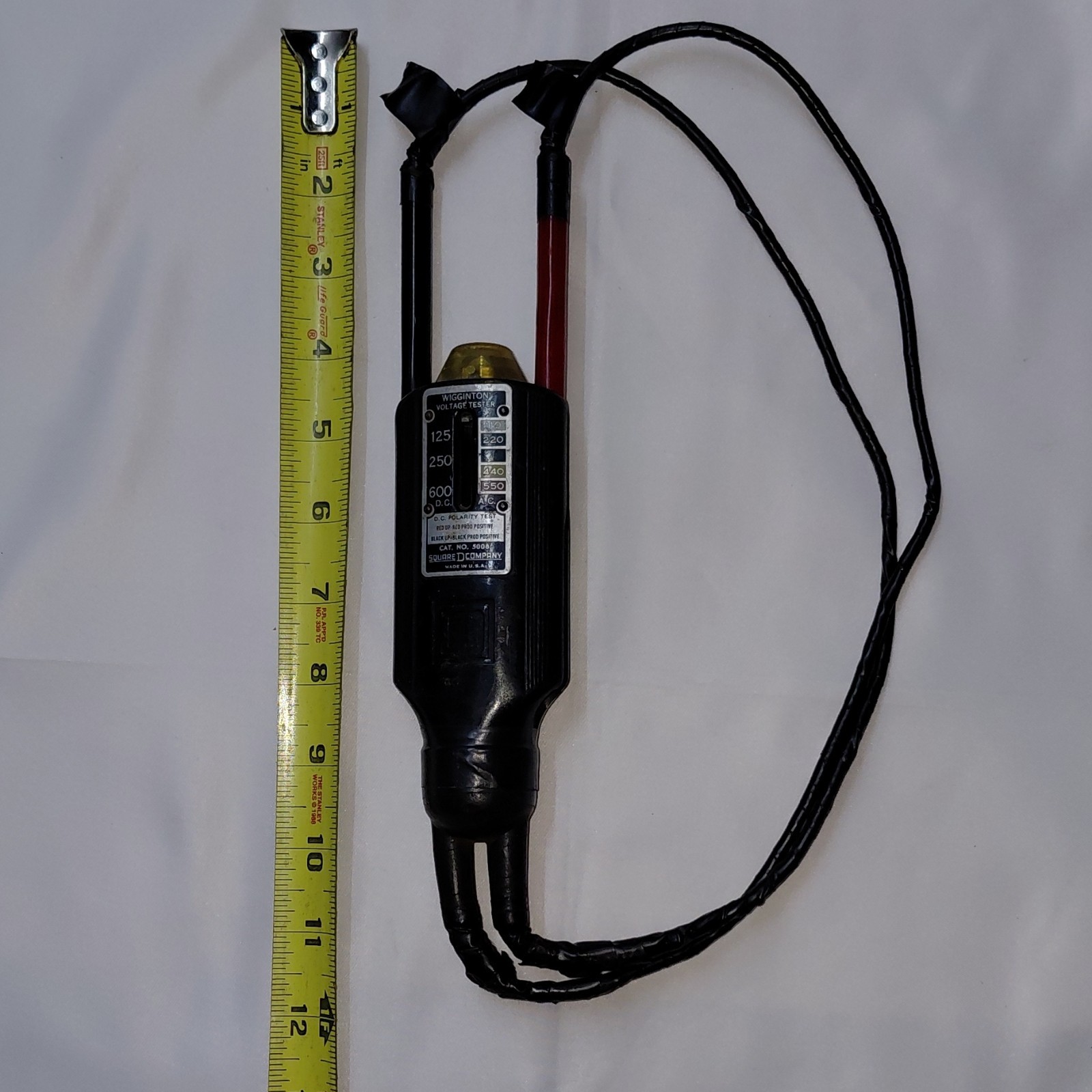 Wiggington 5008 Analog Voltage Tester AC/DC 60Hz 110-600V Polarity Test
