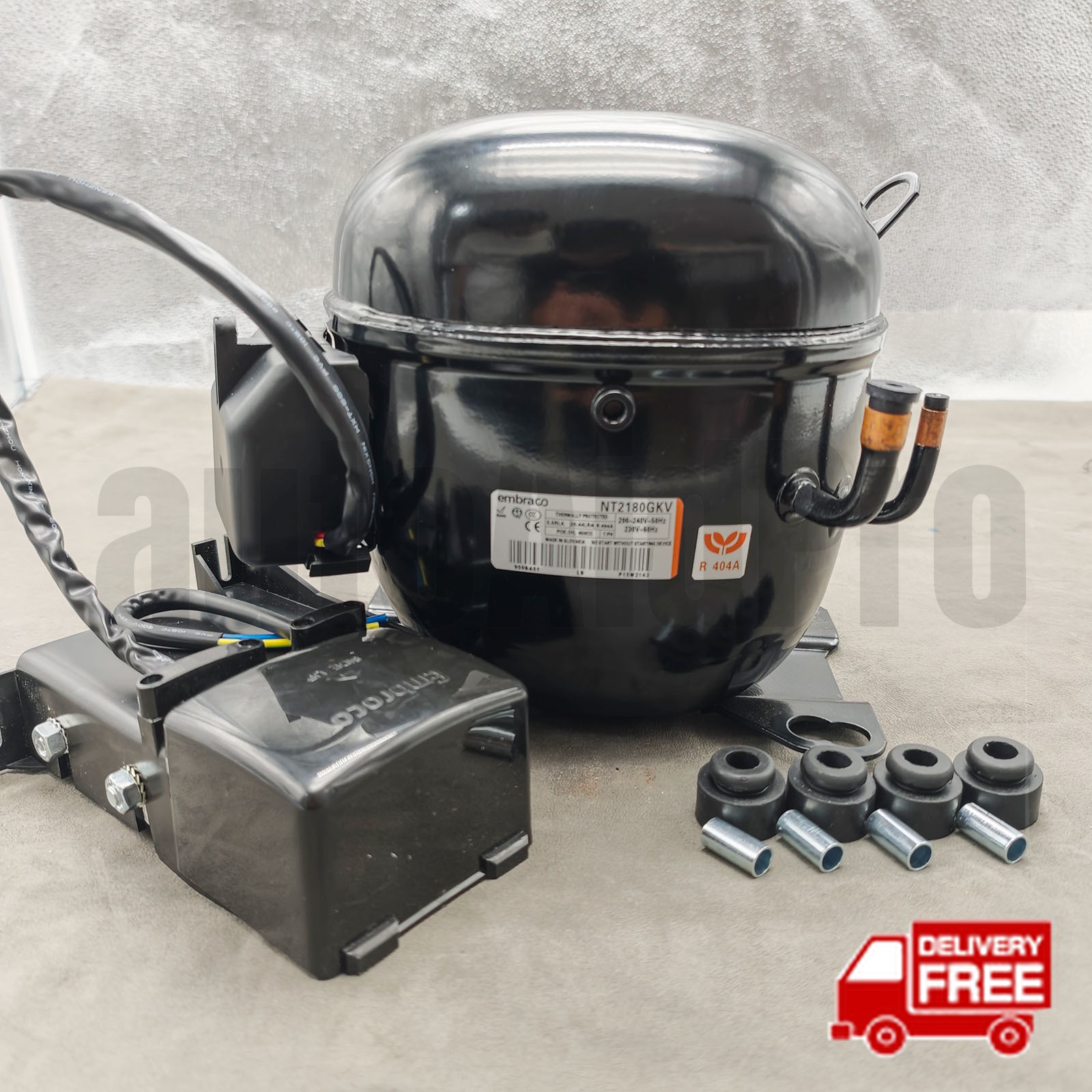 Compressor NT2180GKV for Embraco 1 HP 220V 3892 BtuH CSCR Commercial Freezer