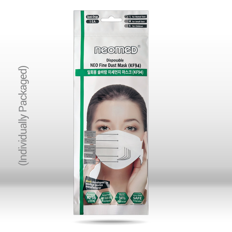 10/50/100 KF94 Disposable Face Masks 4 Layers Filters 95%+ PFE & BFE KN95