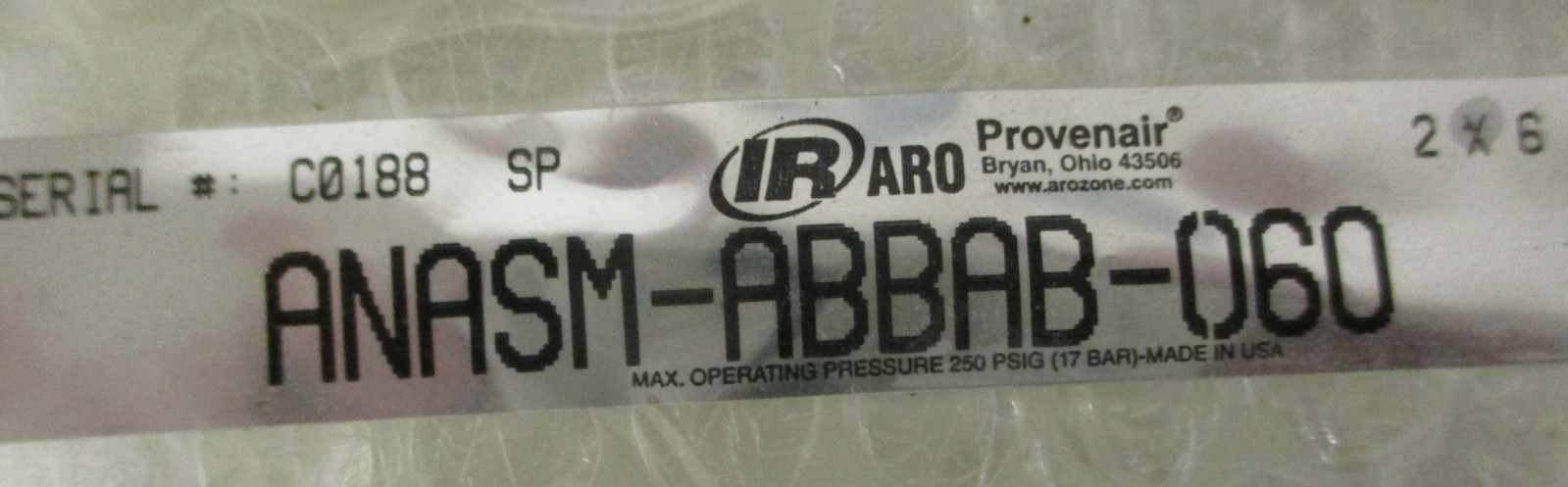 Ingersoll Rand ANASM-ABBAB-060 Pneumatic Cylinder 2″ Bore 6″ Stroke