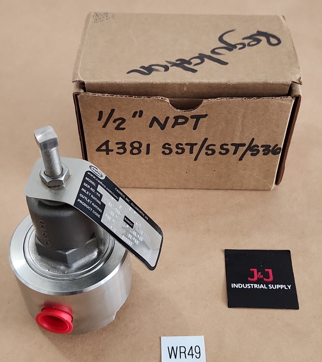 *NEW* Cashco 4381.PDF Regulator 1/2″Npt 4381 SST/SST/S36 1500Psig 400 + Warranty