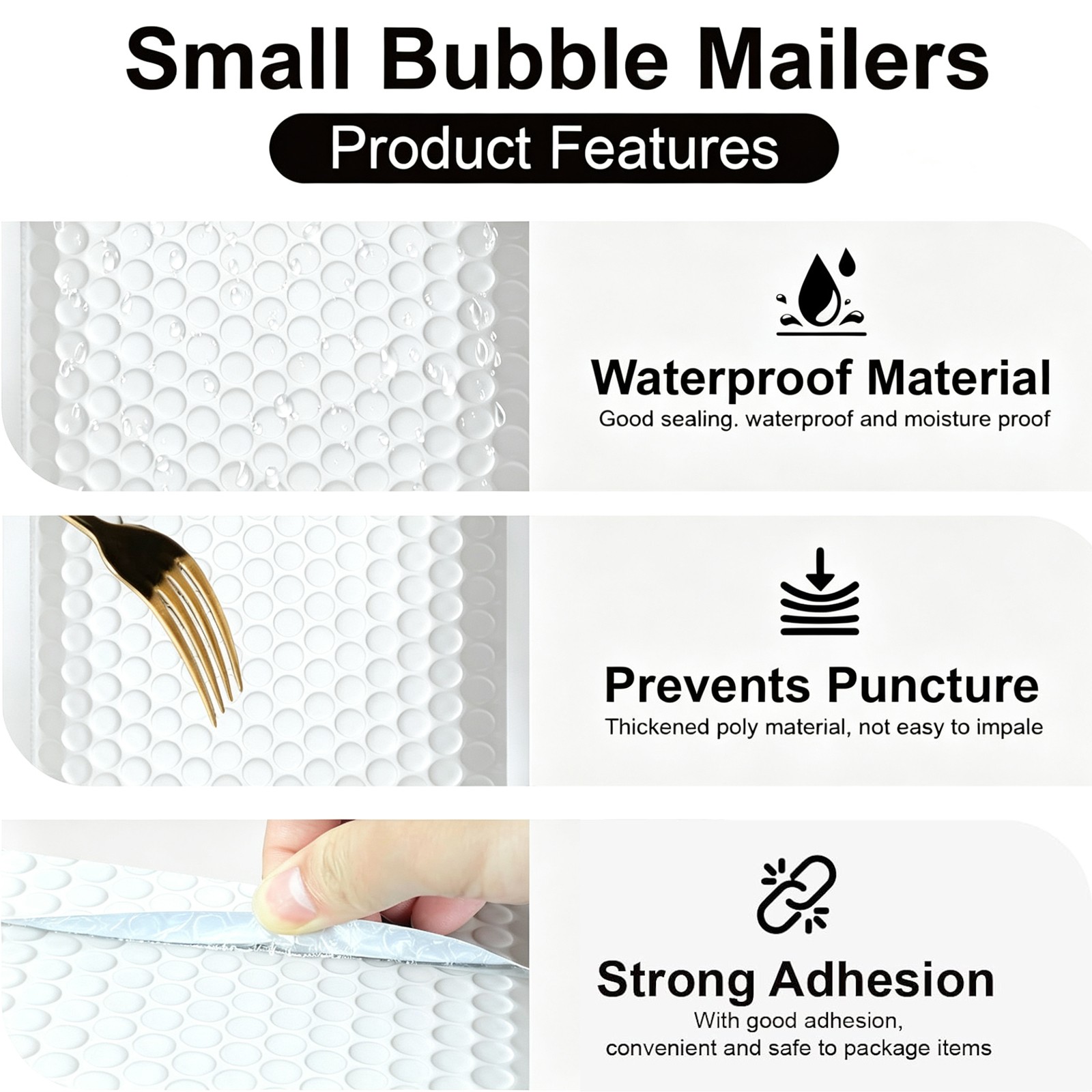 100pcs 6.5″x9” Poly Bubble Mailers Shipping Mailing Padded Bubble Envelopes Bags