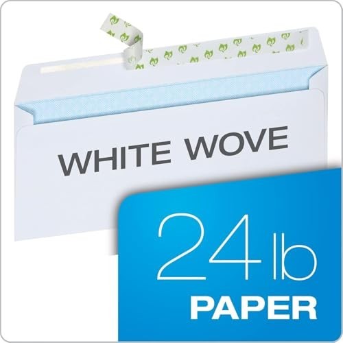 #10 Security Envelopes 4.125×9.5 Inch Self Seal 24lb White Wove 1500 Pack for