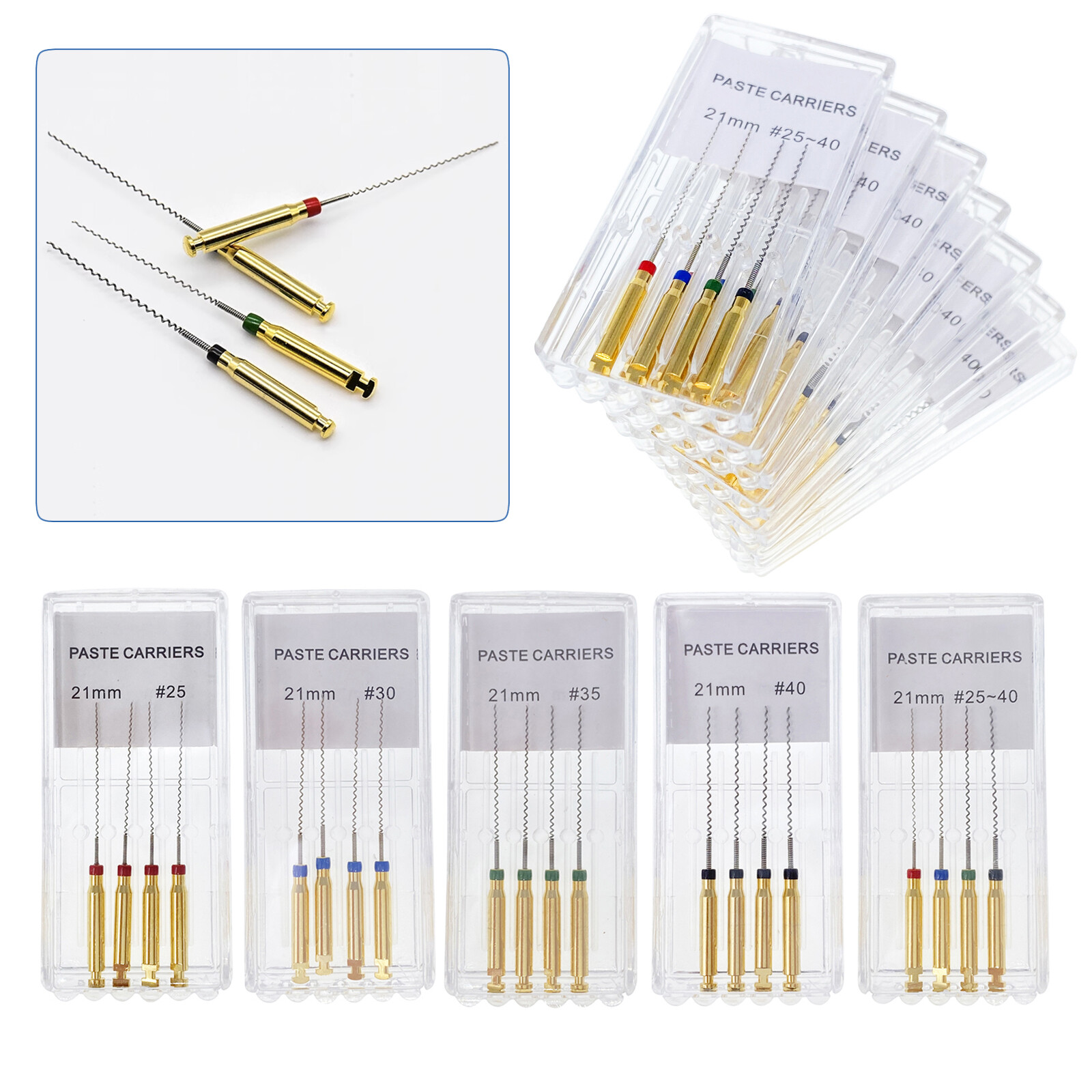 Dental Paste Carrier Spiral Fillers Engine Use Stainless Steel 21//25mm 25-40