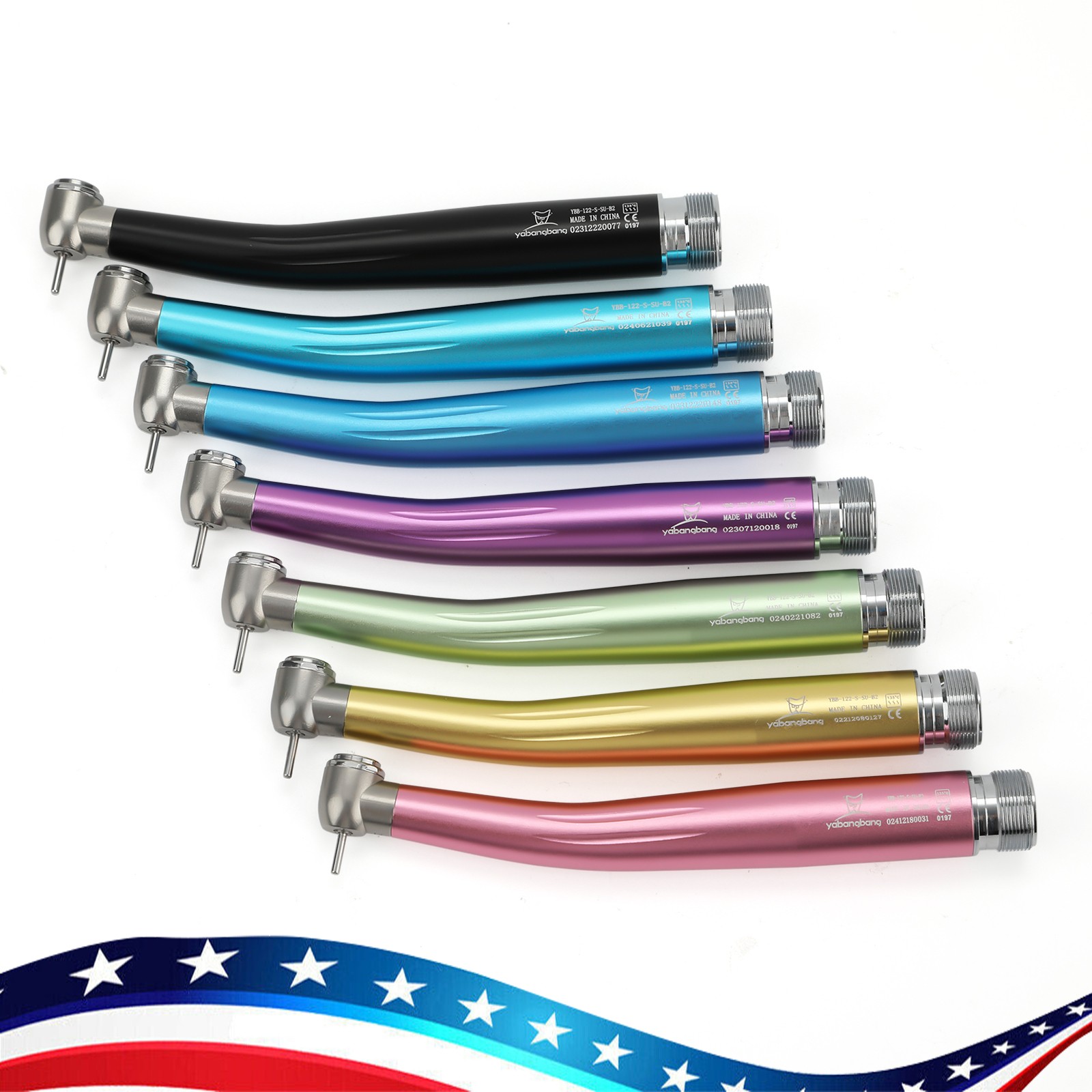7 Color NSK PANA MAX Style Dental High Speed Handpiece Turbine Push Button 2Hole