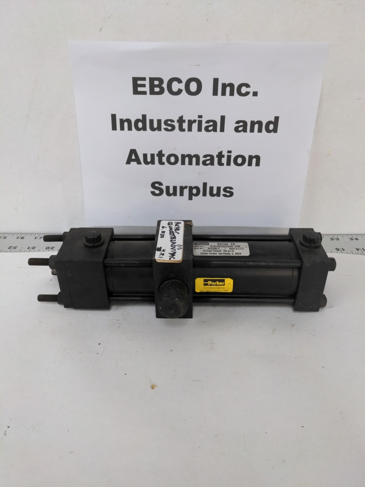 PARKER SERIES 2A PNEUMATIC CYLINDER 02.00 CDDTB2AUV19AC 6.500