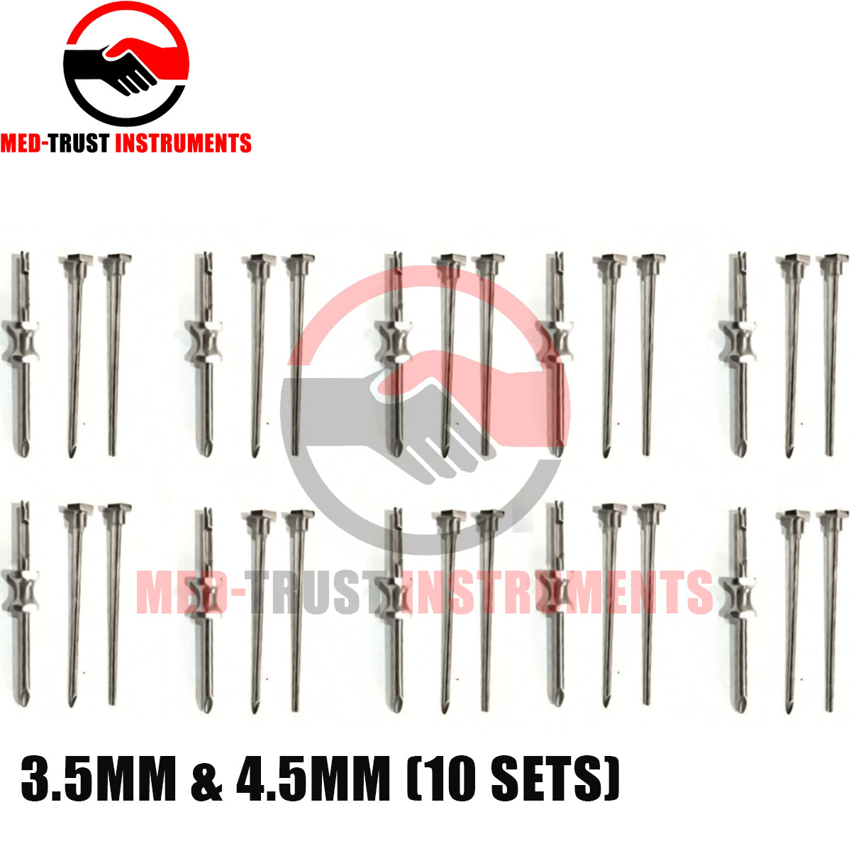 HRT Trocar 3.5mm & 4.5mm Hormone Replacement Pellet Insertion Trocars 10 Sets