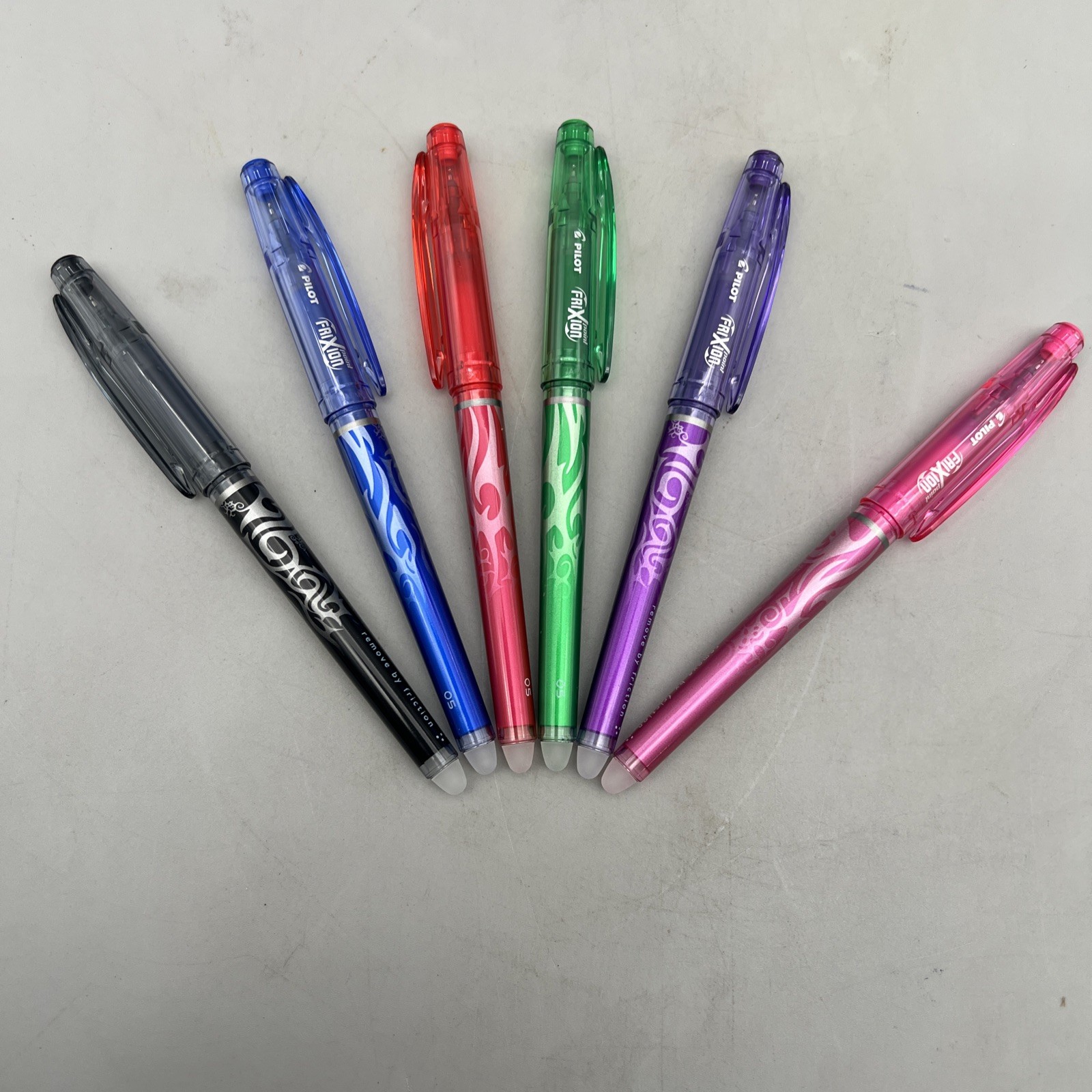 Pilot 46524 FriXion Point 0.5 mm Erasable Gel Pens, 6 Color Set in Plastic Pouch