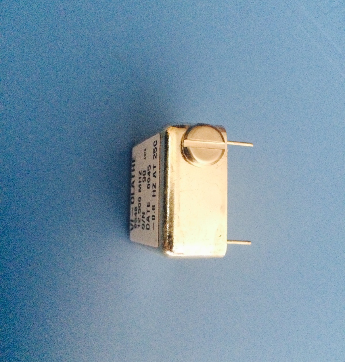 6548 VI-OLATHE OSCILLATOR 12.500MHZ +5V 4 PIN DIP ADJ -0.6HZ AT 25′