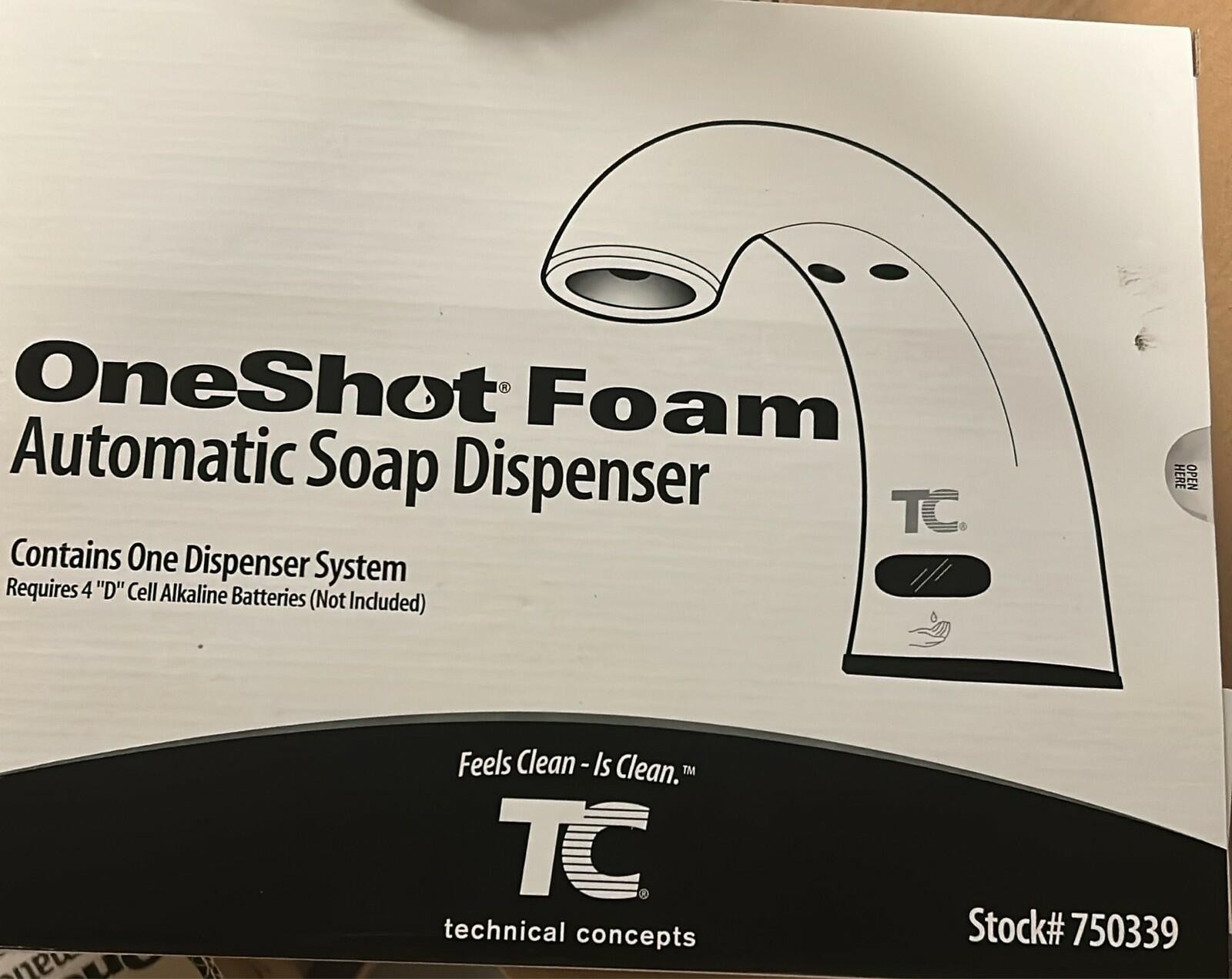 OneShot Foam Automatic Soap Dispenser TC Commercial Stock# 750339 lot of 4
