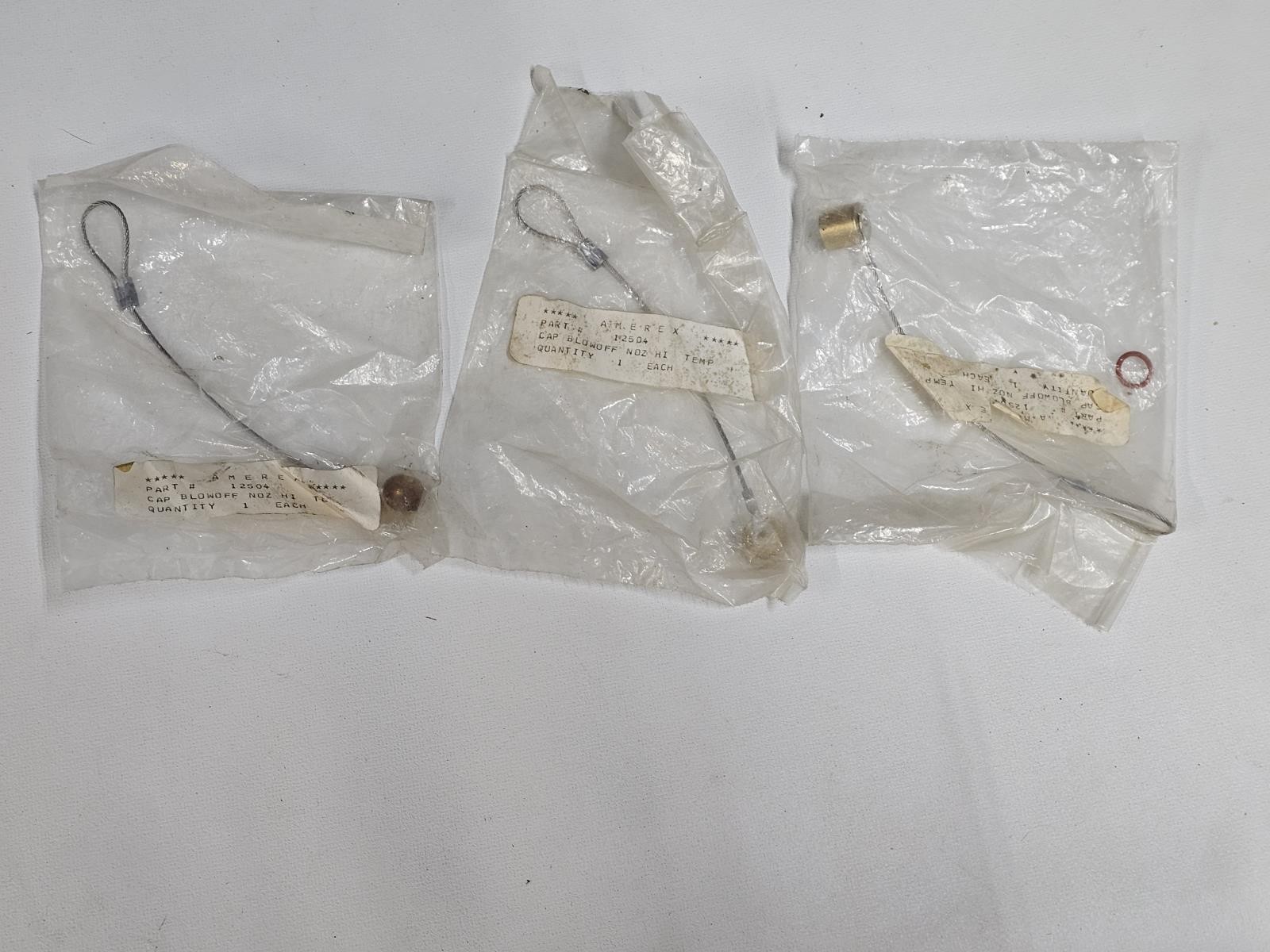 Amerex 12504 Lot of 3 Ansul Restaurant Blow Off Hi Temp Metal Caps