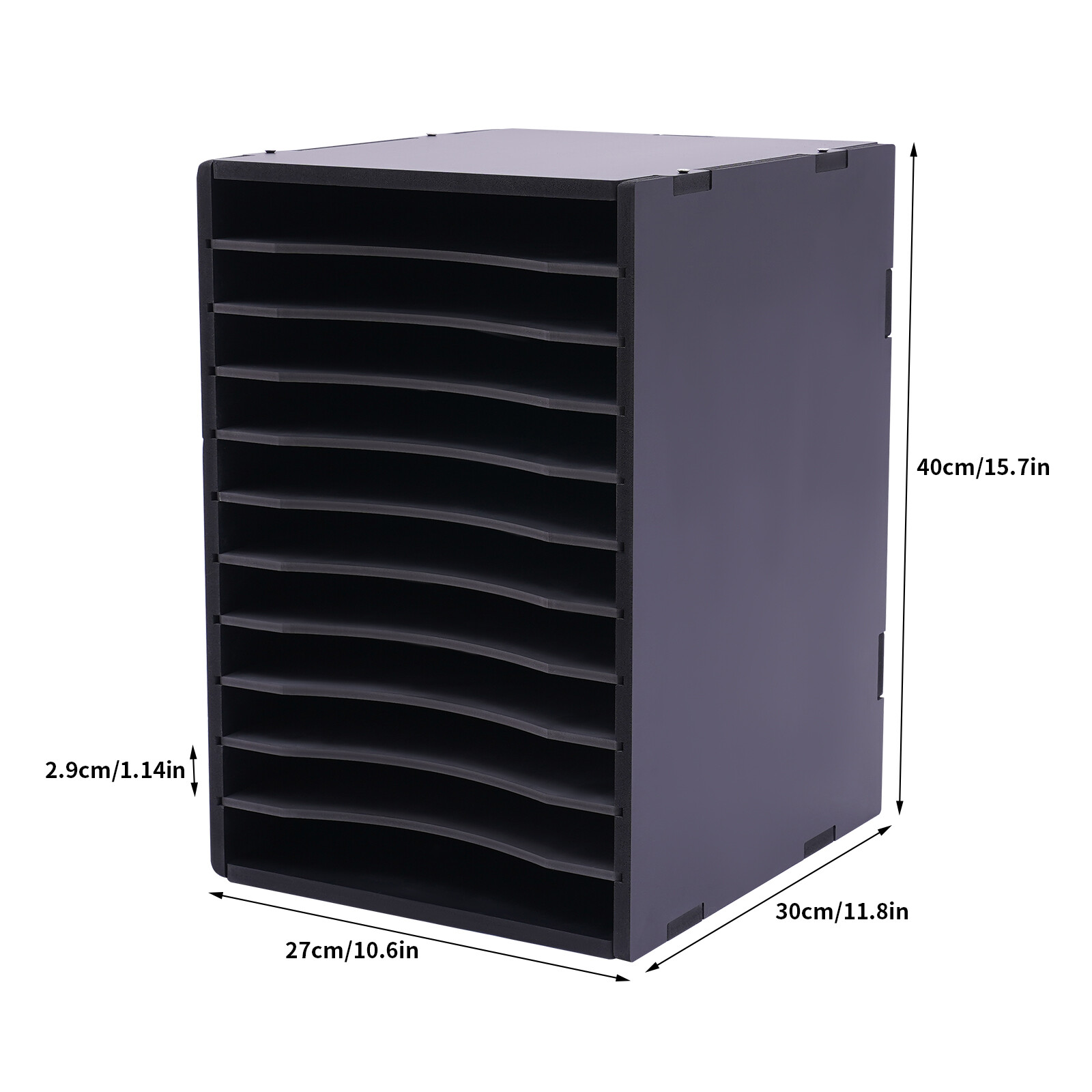 11Compartment Vertical Desktop Sorter File Storage Rack Desktop Organizer Holder