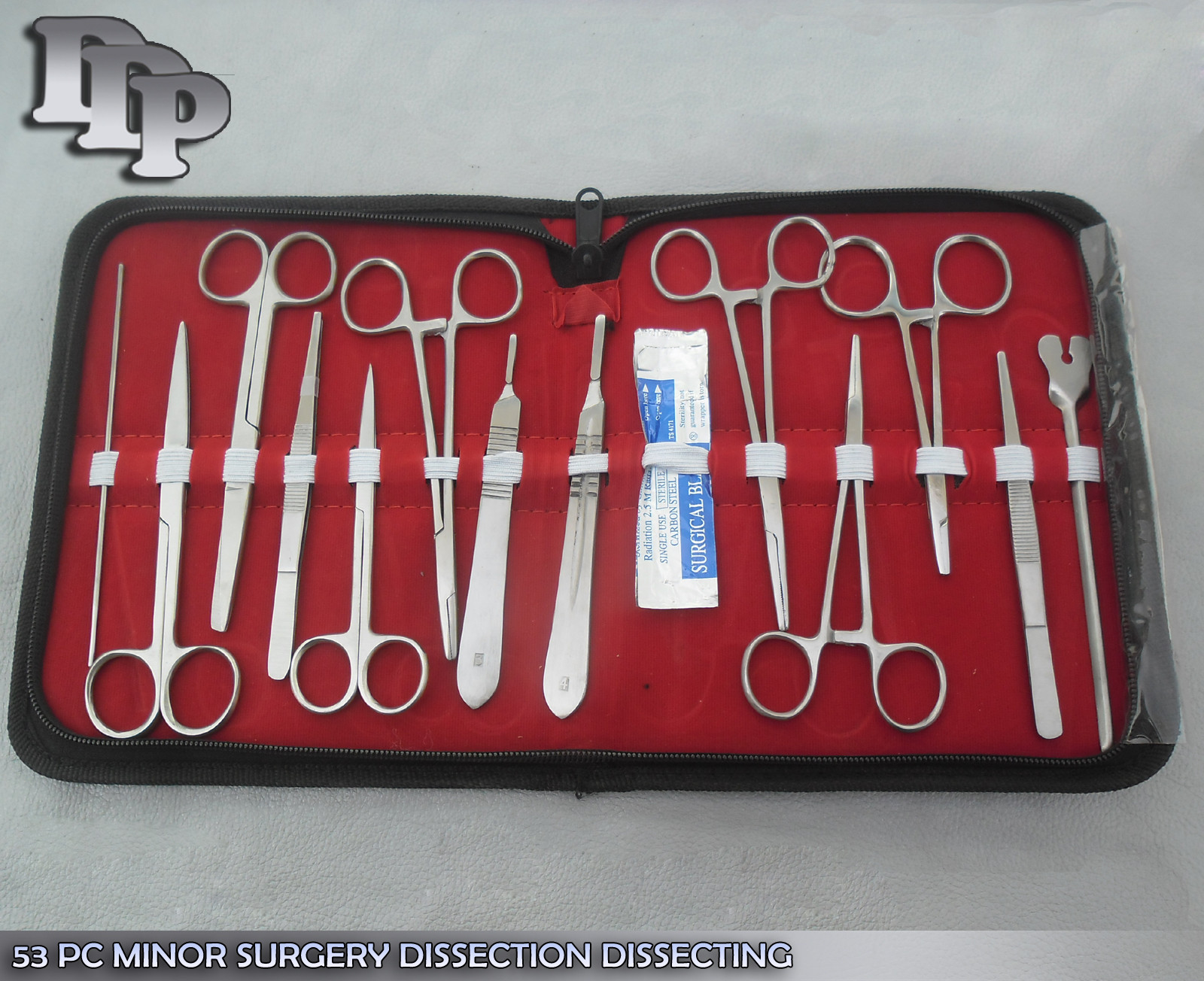 53 PC MINOR SURGERY DISSECTION DISSECTING STUDENT KIT SURGICAL INSTRU DS-1317