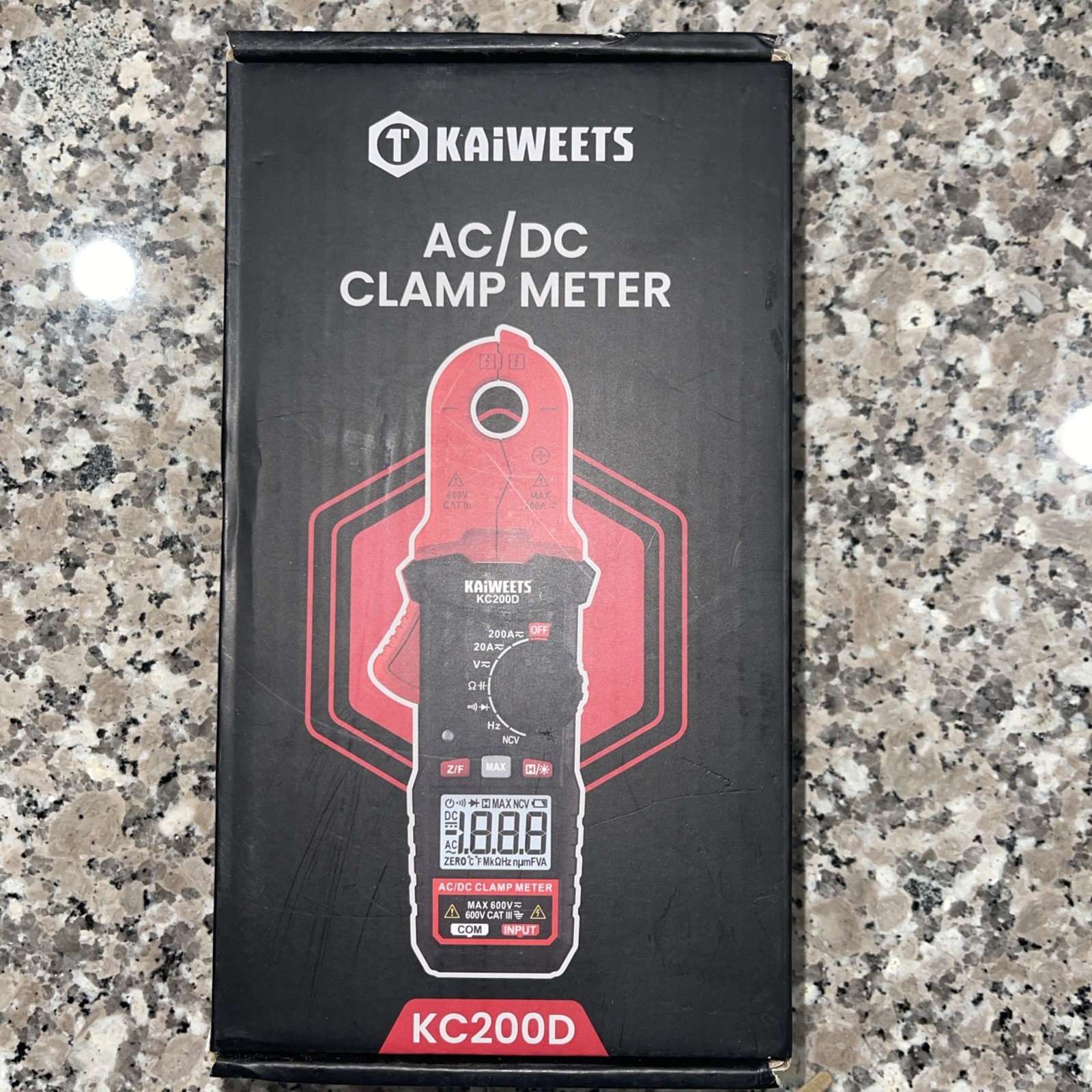 KAIWEETS KC200D 1000A True RMS AC/DC Clamp Meter Multimeter VFD LoZ Inrush NCV