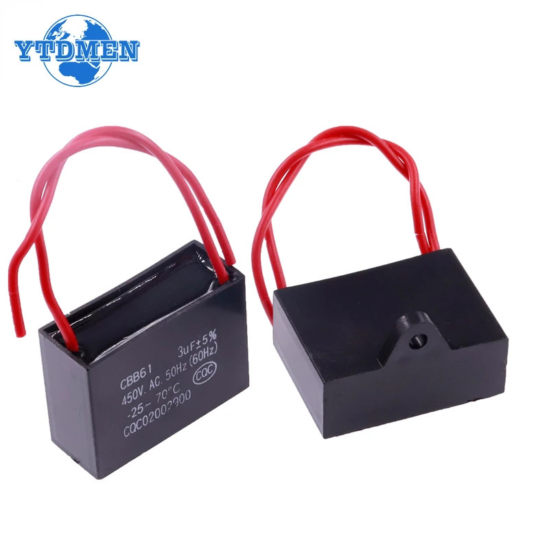 cbb61 450V electric motor capacitor 1uf 1.5uf 2uf 3uf 4uf 5uf 6uf 10uf fan start