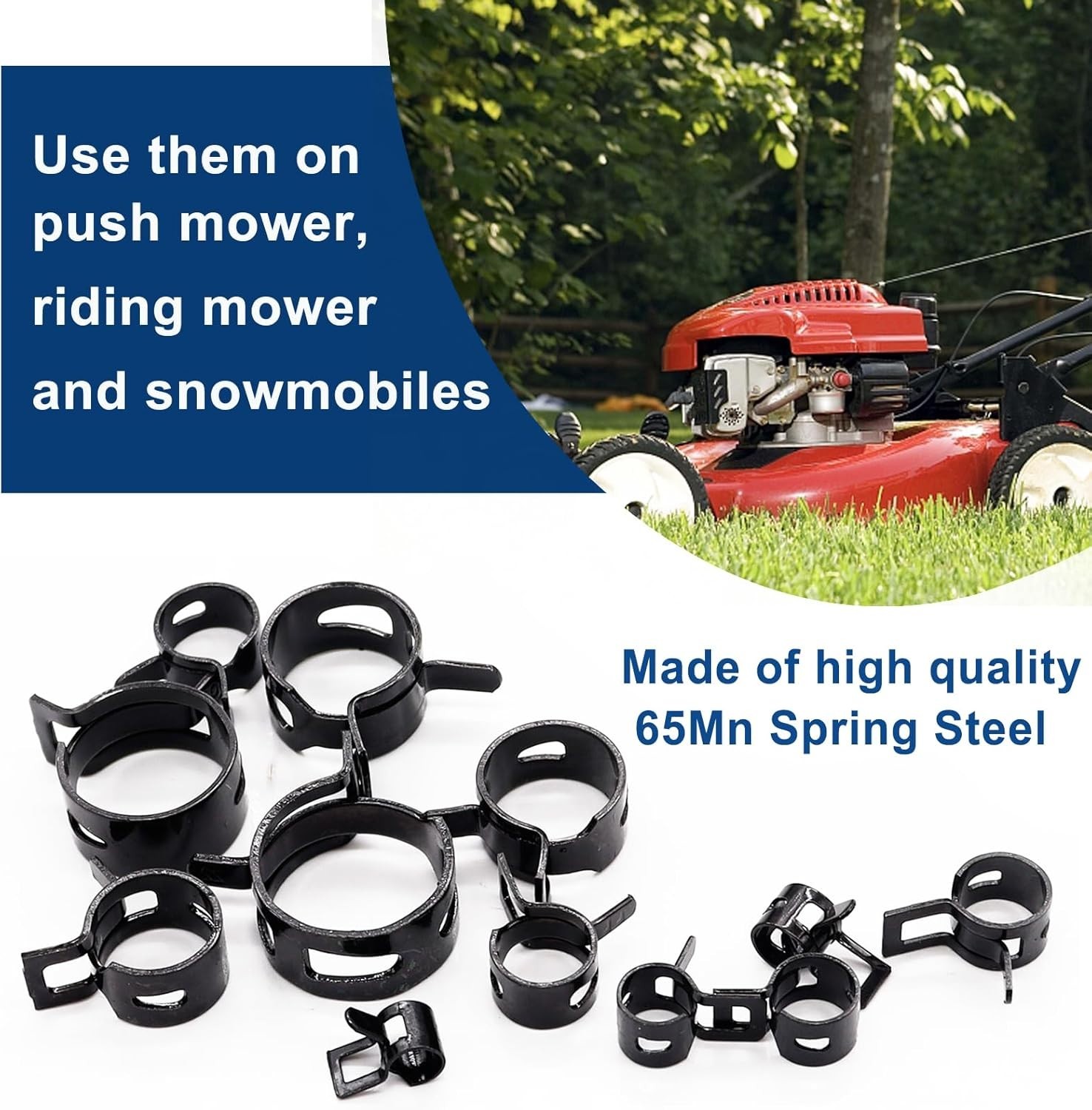 140 Spring Hose Clamps 6-22Mm Silicone Vacuum Hose Action Low Pressure Air Clip