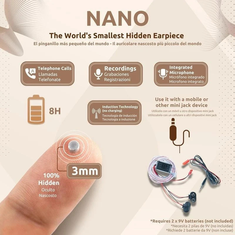 Secret Spy Earphone Micro Listening Device Hearing in Ear Earpiece