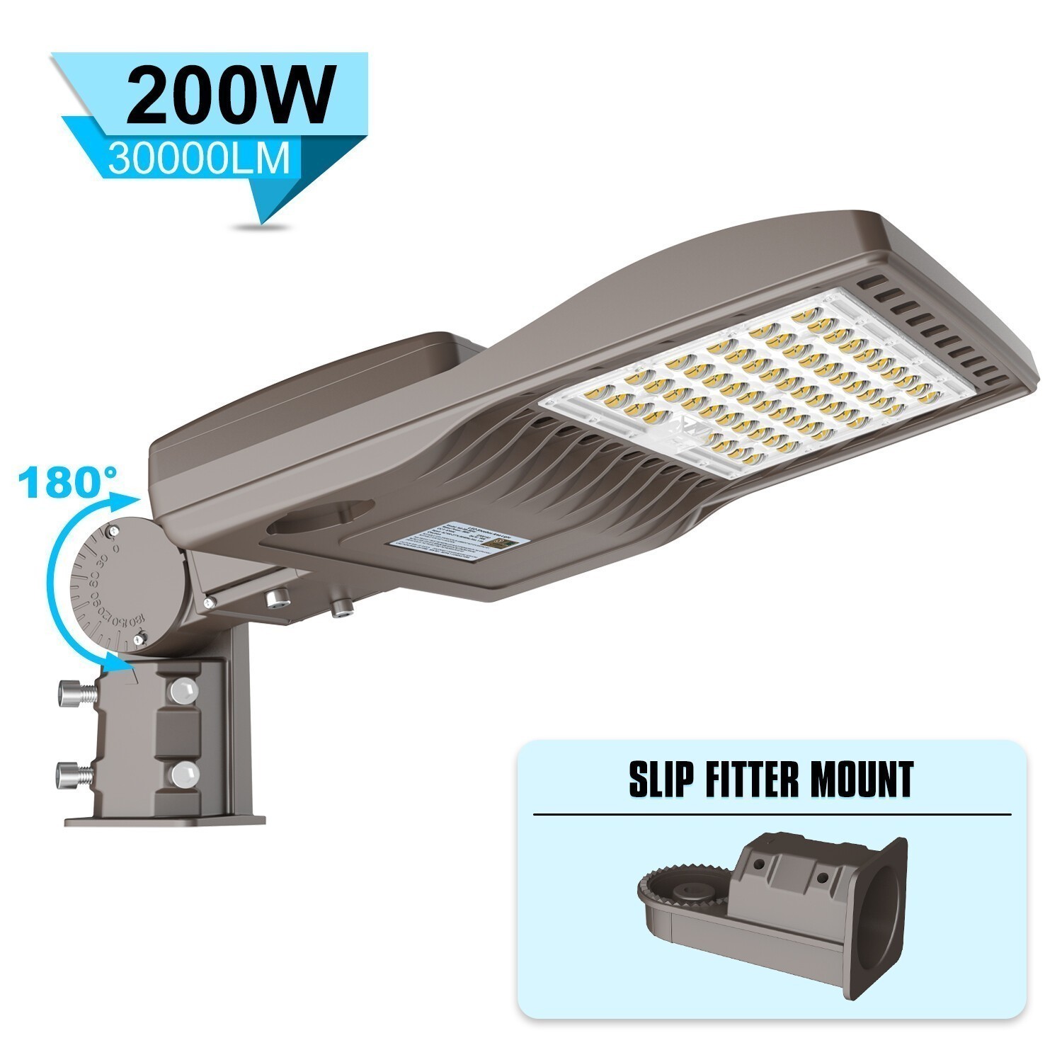4PACK LED Stadium Light 200W Parking Lot Shoebox Street Security Flood Lighting