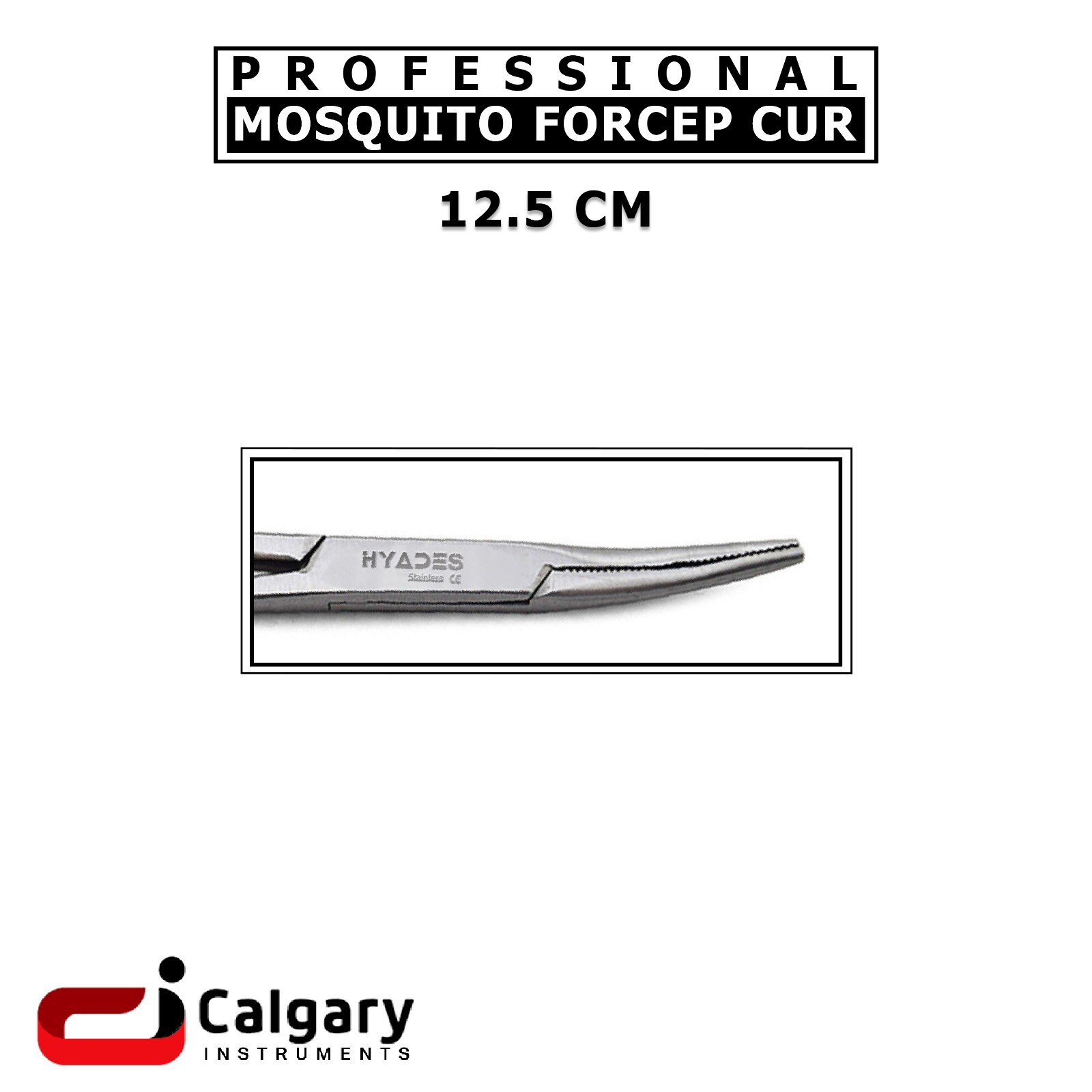 Hyades Mosquito Forceps Halsted CUR Surgical Veterinary Dental Professional