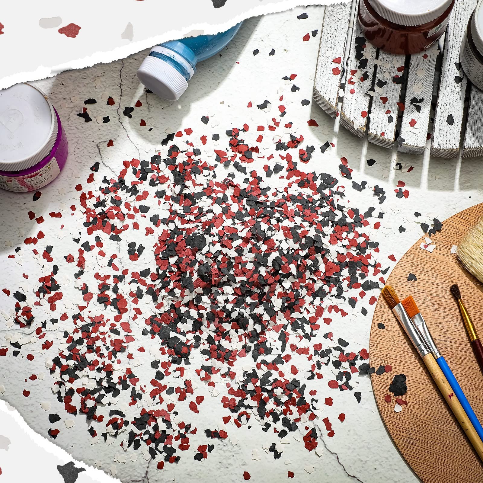 350 G/ 0.77 lb Decorative Color 12.35 Ounce (Pack of 1), Red, Black, White