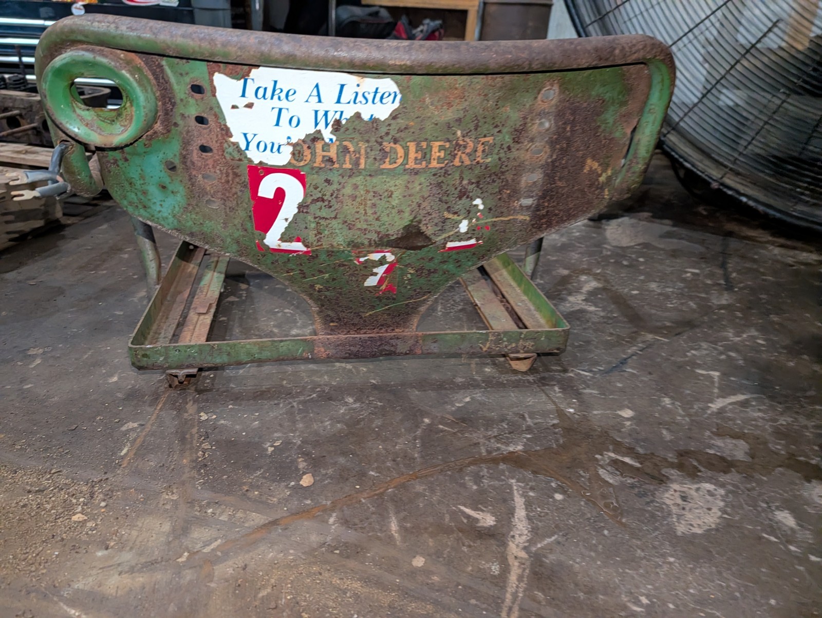 John Deere 50 Seat Frame Assembly 60 70 Seat Backrest An Light Bracket