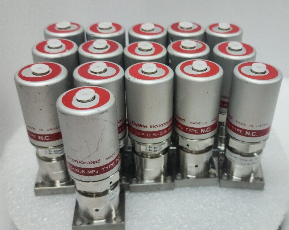 Lot of 16 Lam 766-197844-003 Rev C, Fujikin 565602 O.P 0.5~0.6 MPa Type NC,97068