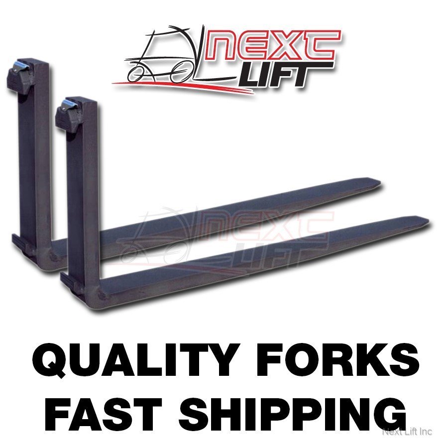 NEW CLASS II 2 96″ FORKS 1-3/4 X 5 X 96 CL2 PAIR 8FT SET FORKLIFT