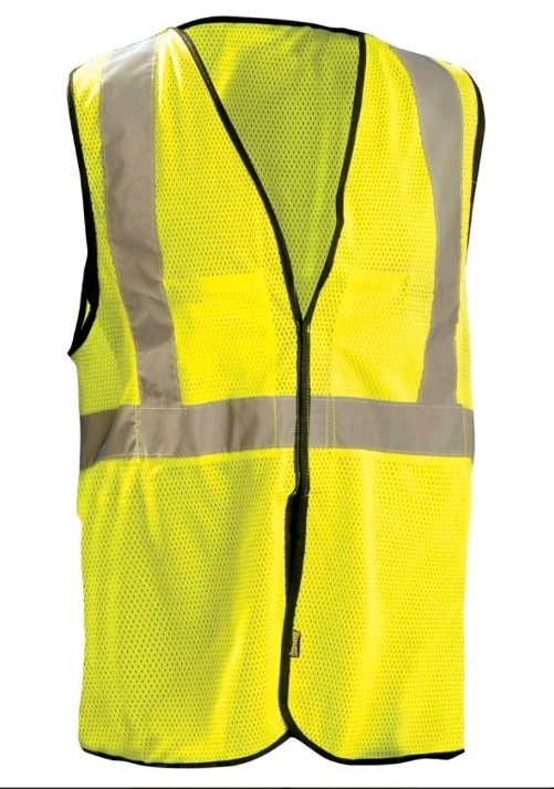 (5 PACK) OF OCCUNOMIX MESH 5 PART BREAKAWAY, HI VISIBILITY WORK VEST, CLASS 2