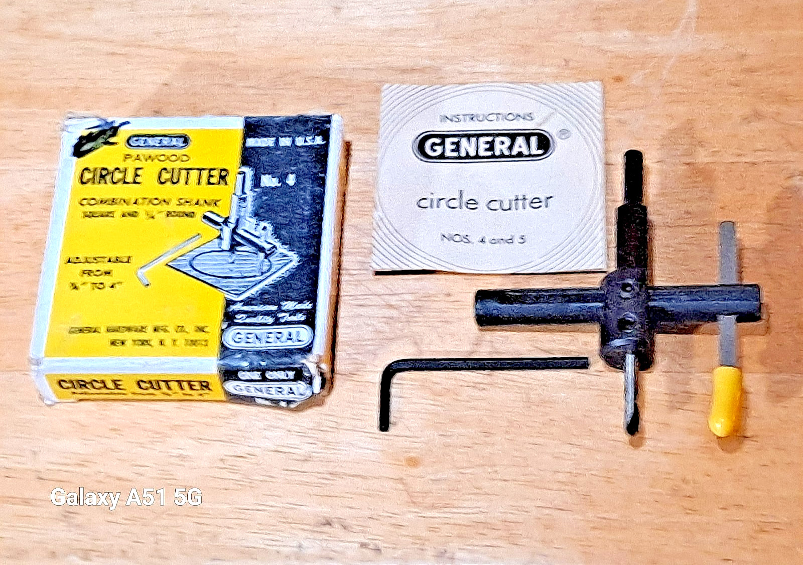 Vintage General Tools No. 4 Pawood Circle Cutter Combination Shank 7/8″- 4″ NEW