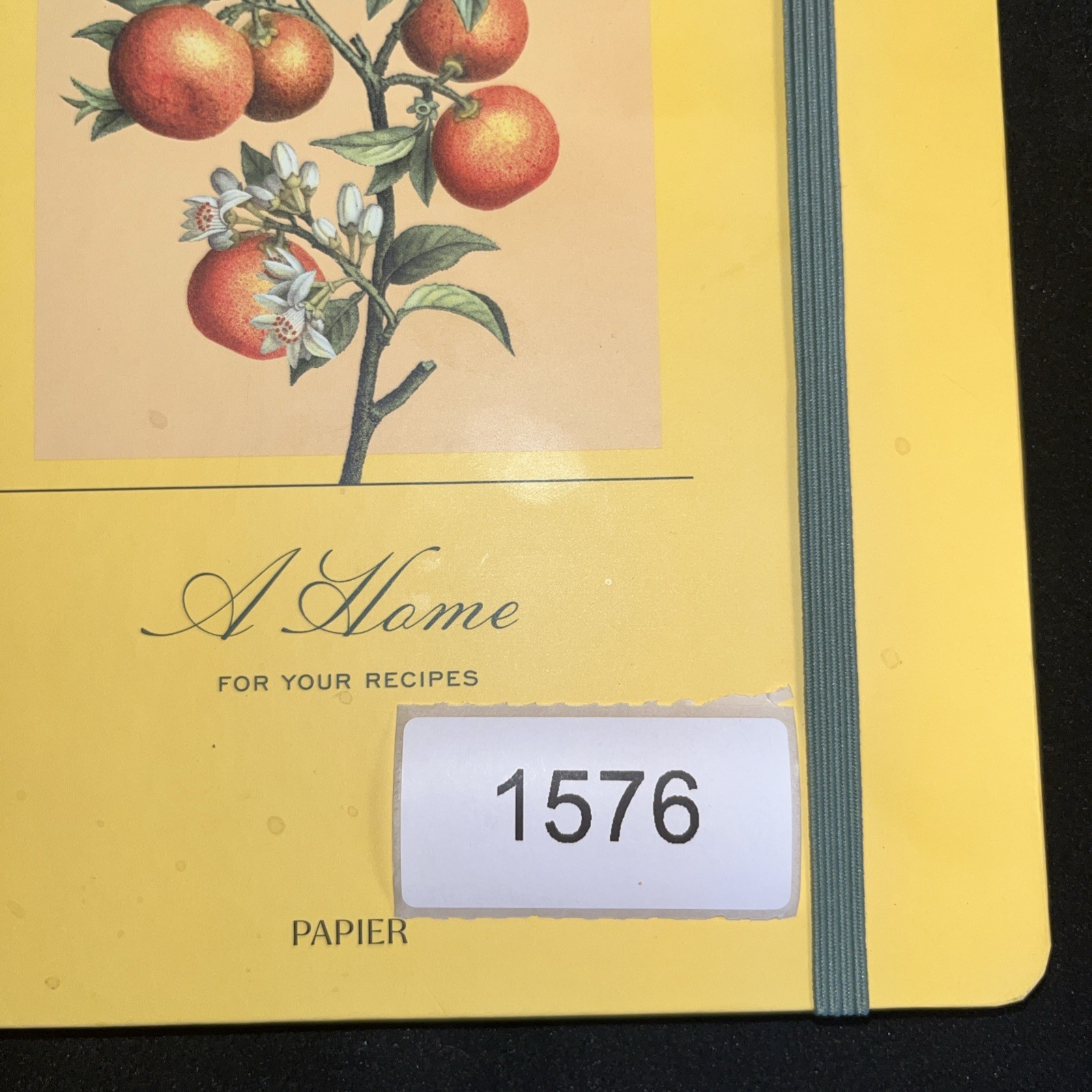 NEW Papier Yellow Recipe Journal Oranges Design Spiral Bound Notebook