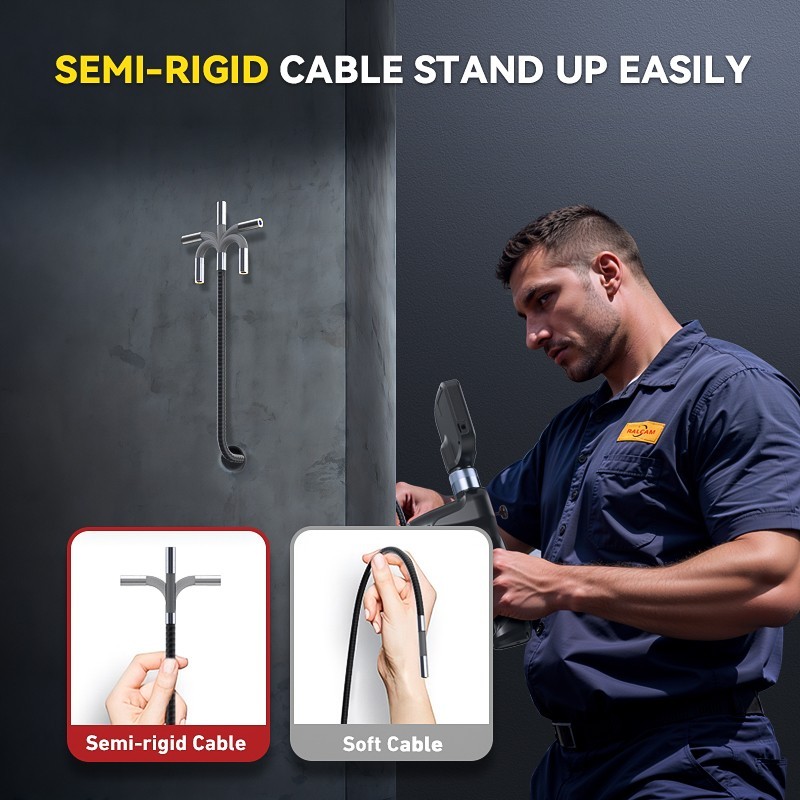 Ralcam Endoscope Inspection Camera Articulating Borescope 3.3FT Flexible Tube