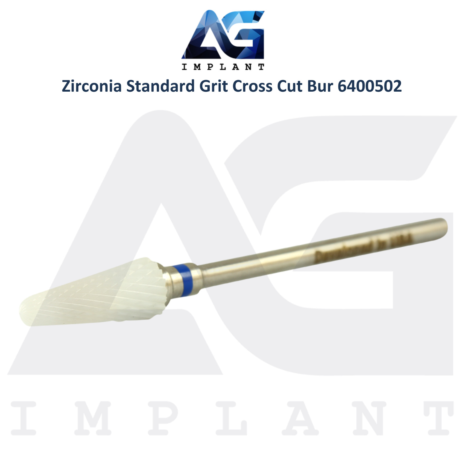 Dental Wilson Cross Cut Conical Standard Bur Ø6.0×14.5mm White Zirconia 6400502