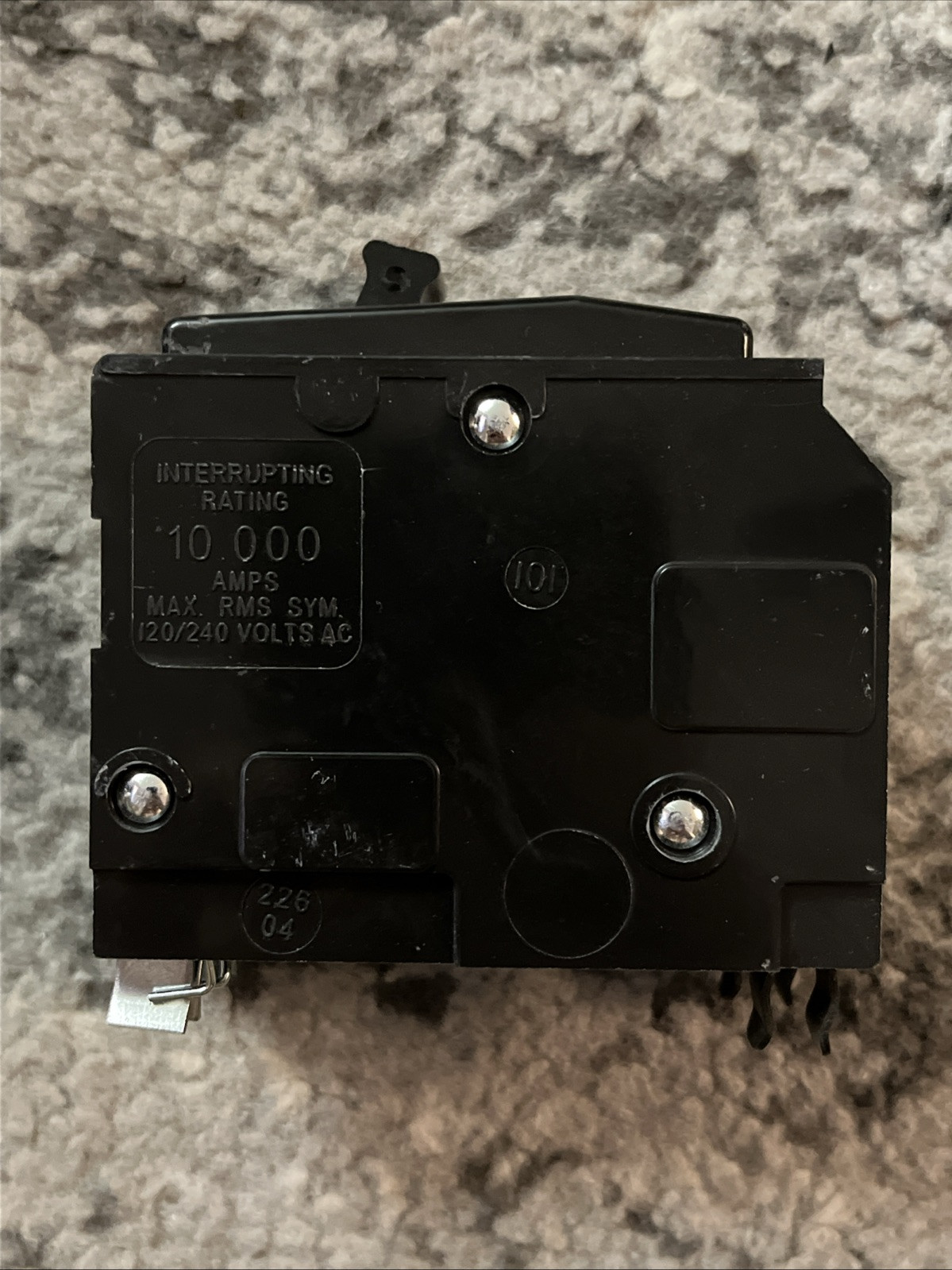 Lot Of 4 -15 Amp 2 Pole Circuit Breaker, 215CP, 120/240V, 10KA, Plug-in Mounting