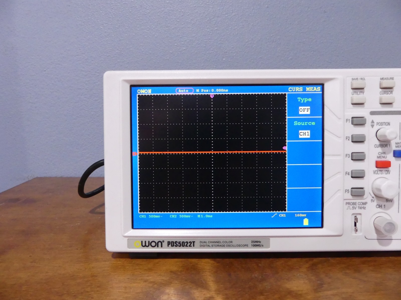 OWON PDS5022T Model 2 Channel 25MHz Digital Oscilloscope Color LCD Screen
