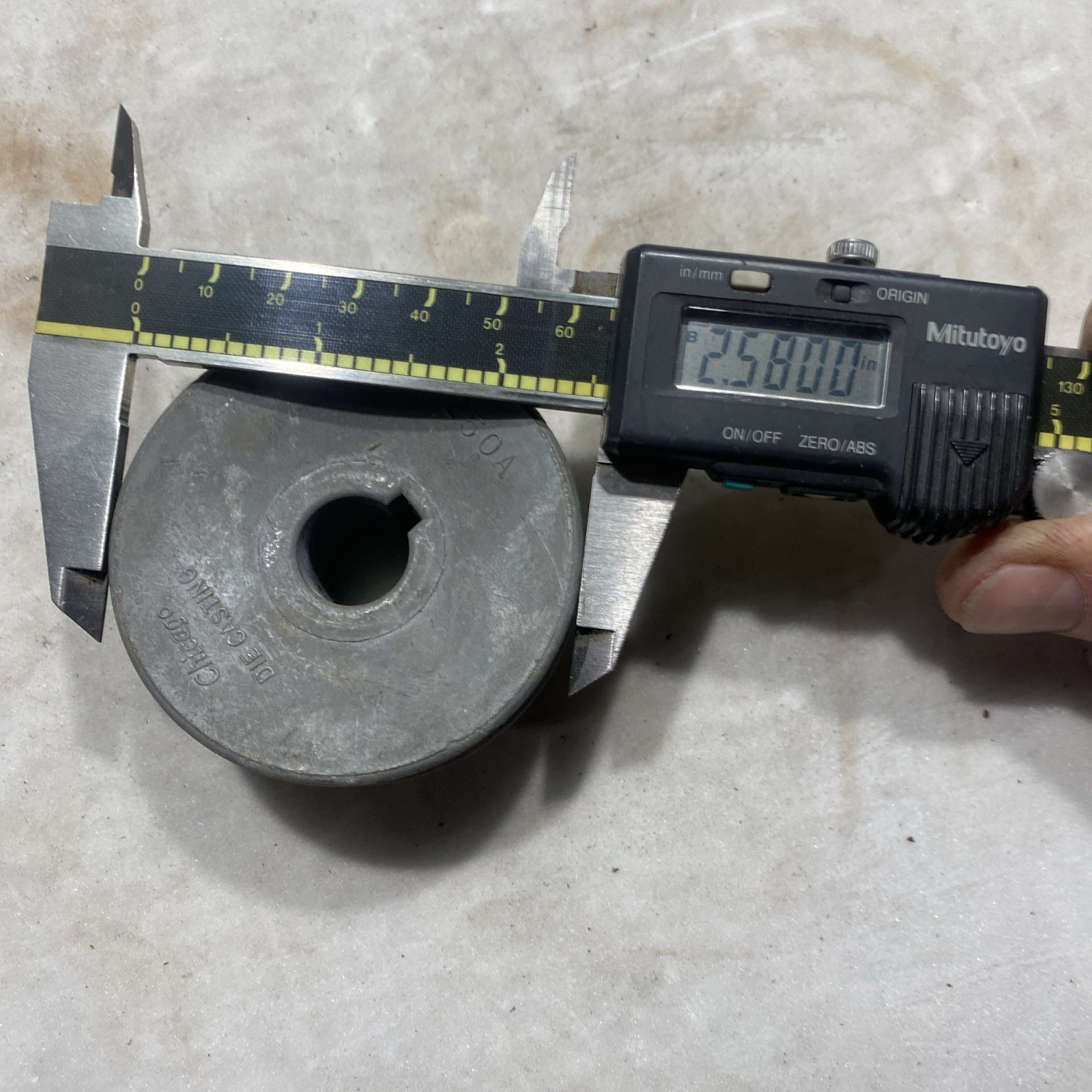 Chicago Die Casting Aluminum Pulley, 2.58” Diameter, 5/8” Shaft, USA