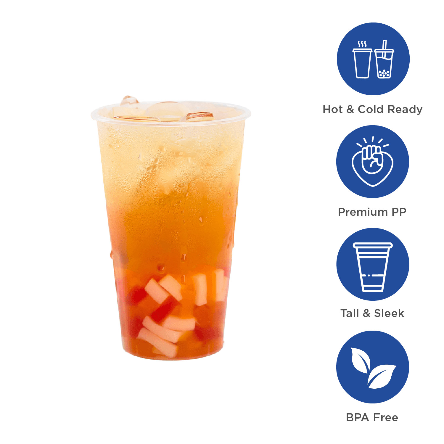 Karat 24oz Tall Premium PP Plastic Cup – Matte – 500 ct, C-TPP24M