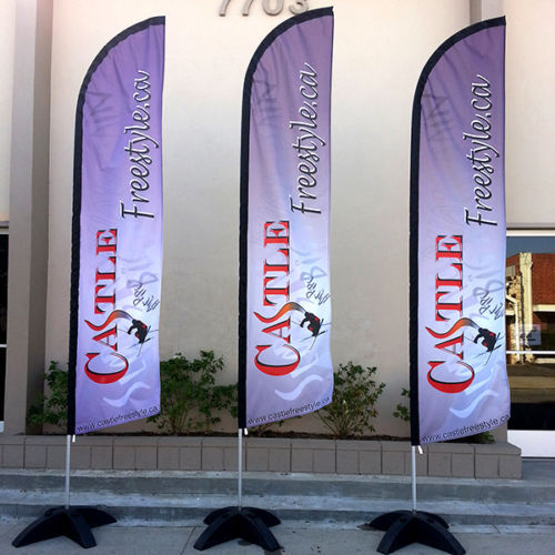 15′ Full Color Custom Tall Swooper Advertising Flag Feather Banner Digital Print