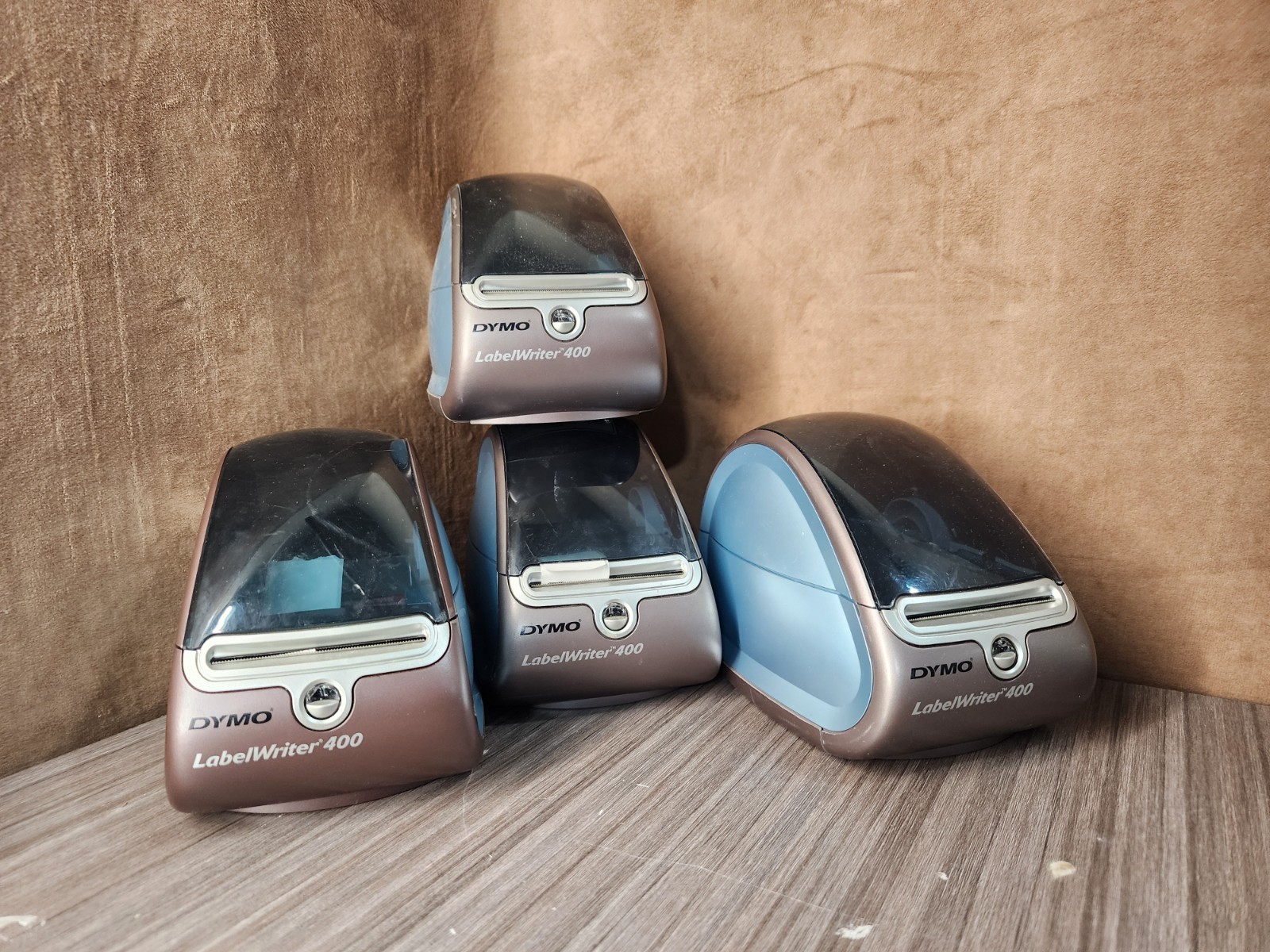 Lot of 4 DYMO LabelWriter 400 Thermal Label Printers 93089 USB No Power Supply