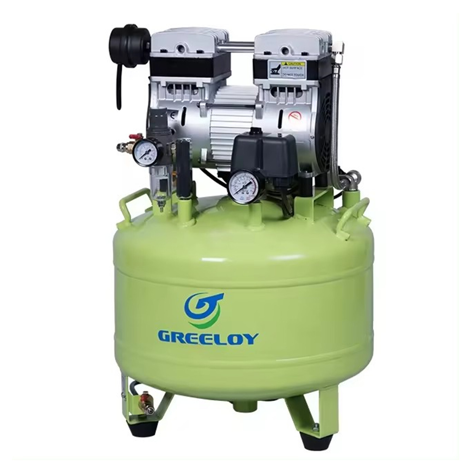 Electric Silent Oil Free Dental Air Compressor GA-81 with 40L Tank for Two Chair