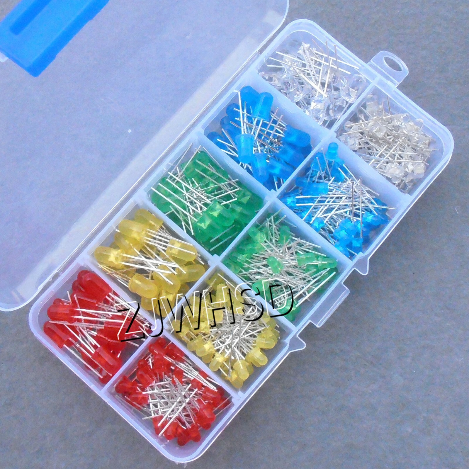 300pcs 3mm 5mm LED Light White Yellow Red Green Blue Assorted Kit DIY LEDs Set