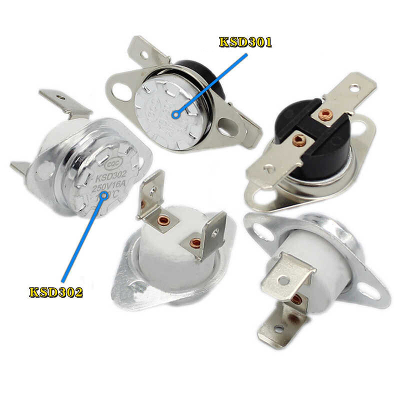 Temperature Control Switch KSD301 302 40-190℃ Normally Open / Close 250V 10A 16A