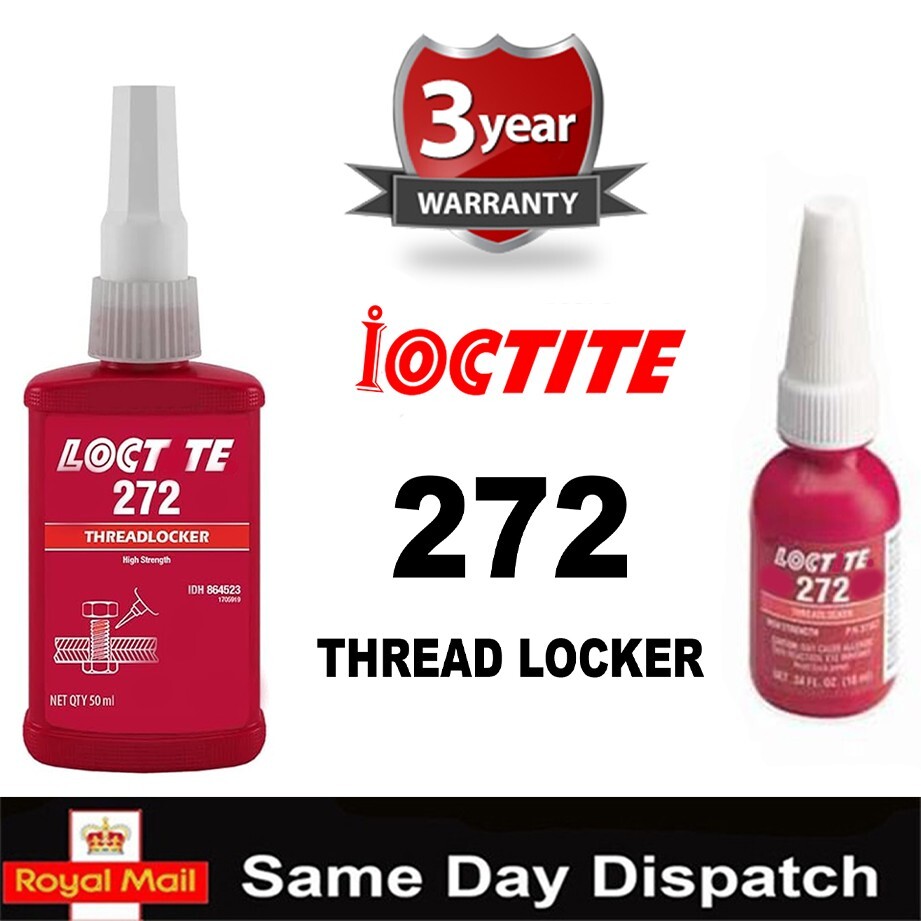 thread lock tite 272 10ml 50ml 250ml general purpose, medium to high ing