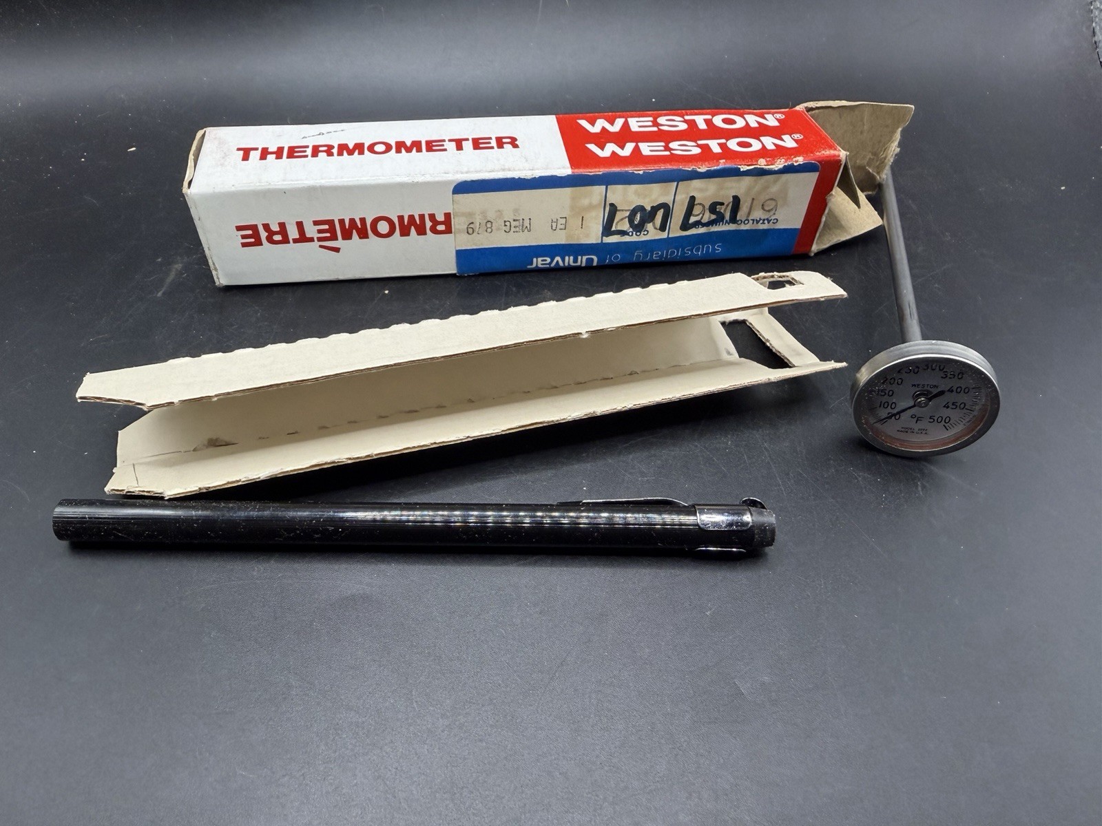 Vintage Weston 2292 5″ Stem Dial Stainless Steel Thermometer Range 40/160F