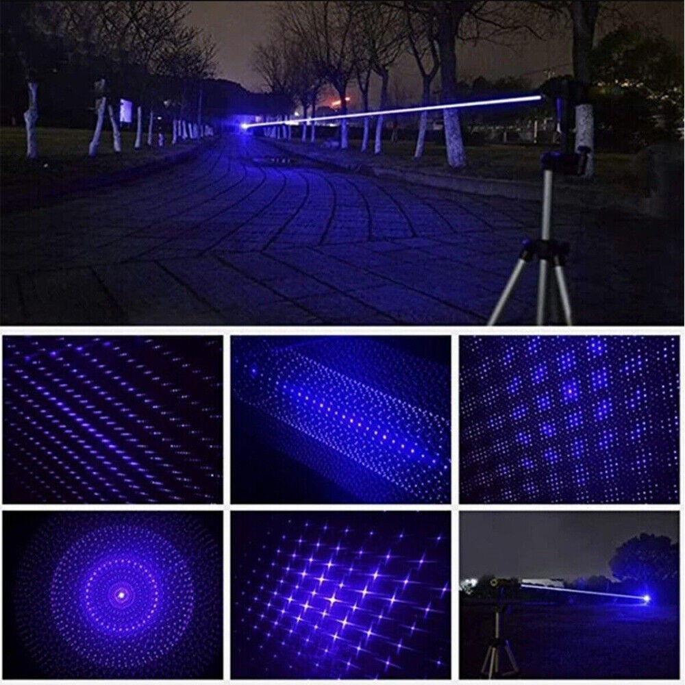 450nm Blue Laser Pointer Pen Visible Beam Light Zoom Focus Lazer New