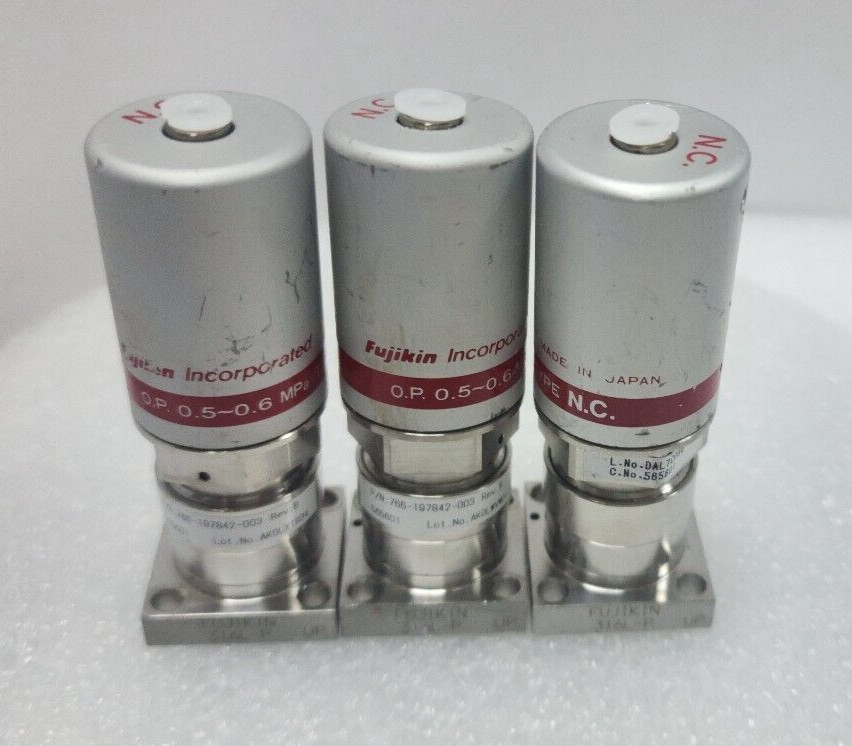 3pc LAM Research 766-197842-003 Rev B,Fujikin 565601 Diaphram Valve,Jp_,96433