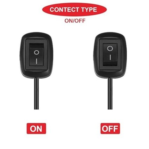 3Pcs Paste Type Switch Rocker Switch ON/Off Surface Mount DC 12V Push Button Swi