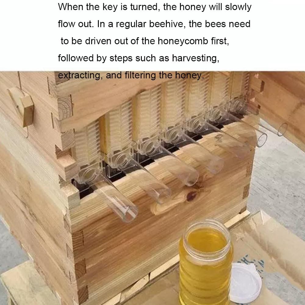 Automatic Honey Beehive Kit Beehive House with 7pcs Auto Ooze Beekeeping Frames